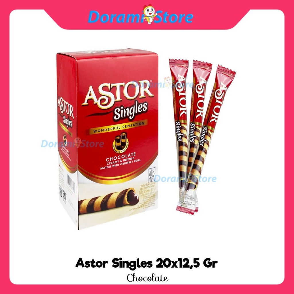 

Astor Singles Chocolate Box 20x12.5gr / Snack Stick Coklat