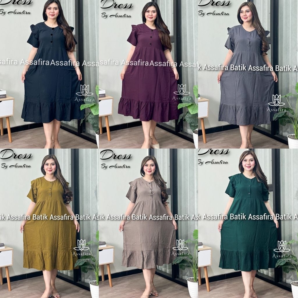 (Promo)Daster rayon premium polos terbaru adem dan tebal kancing depan busui-daster polos premium te