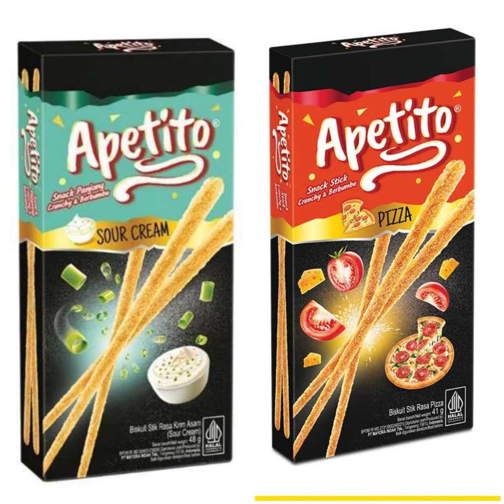 

Apetito Snack Stick Crunchy & Berbumbu / Biskuit Stik - Cemilan / Makanan Ringan