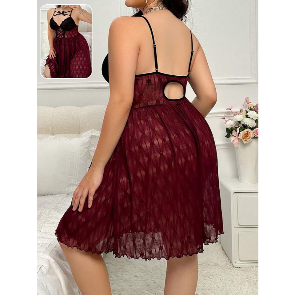 N30648 dress wanita seksi big size lingerie seksi hot jumbo