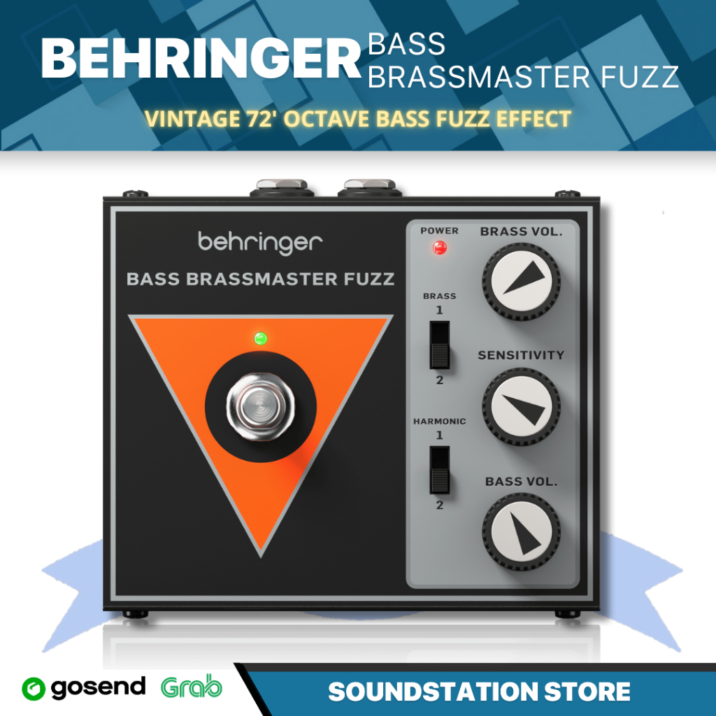 BEHRINGER BASS BRASSMASTER FUZZ VINTAGE 72" OCTAVE BASS FUZZ EFFECT - BRASS-MASTER FUZZ EFEK GITAR B