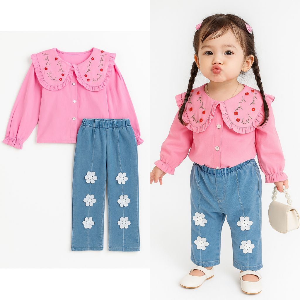 (BISA COD) 1-4 tahun SETELAN ANAK PEREMPUAN SETELAN ANAK IMPORT SETELAN ANAK CEWEK MURAH SETELAN CEL