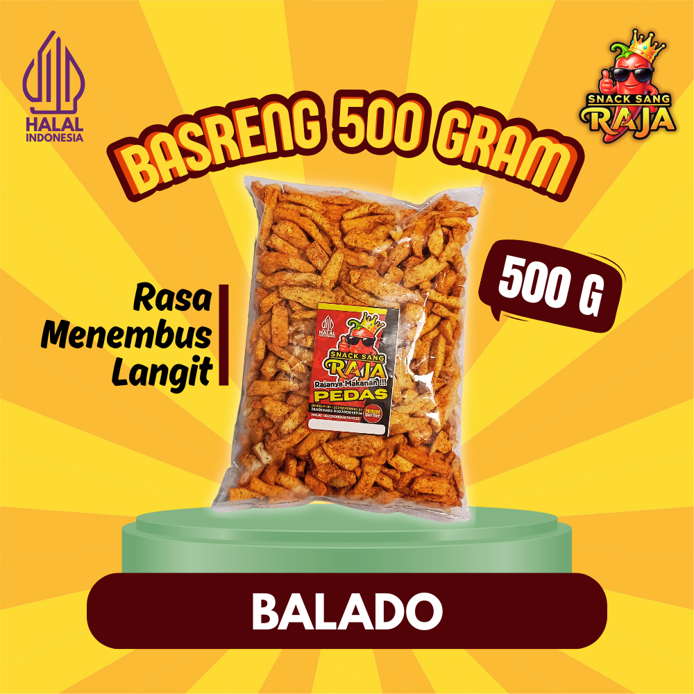 

Snack Sang RAJA - Basreng Pedas Manis Balado 500 GR Basreng Viral