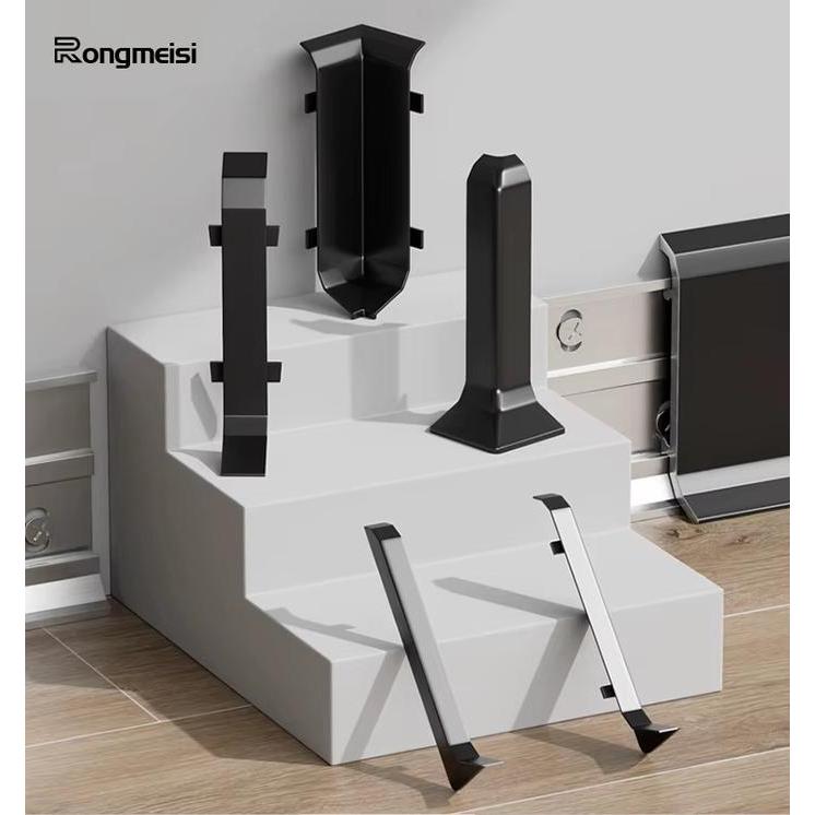 List Connector Plint Skirting Alumunium Tinggi 6cm / Aksesoris Lis Penyambung & Penutup Antar Plint 