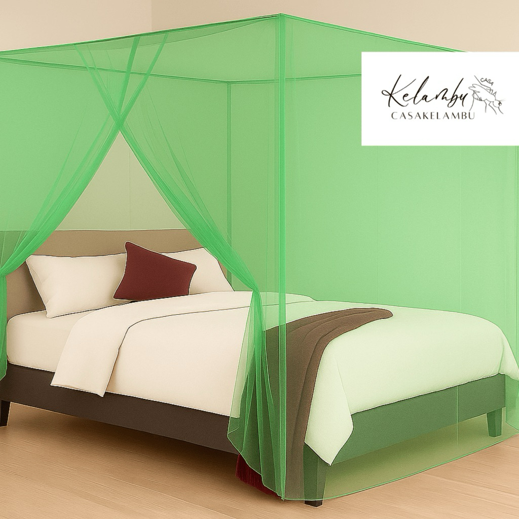 Kelambu Tidur Kotak Polos 120x200 , 150x 200