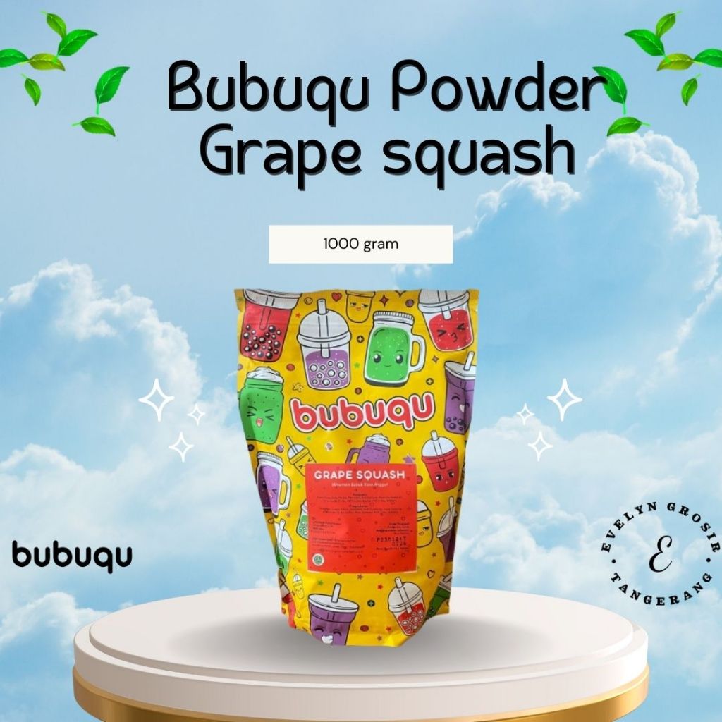 

Bubuqu Powder Drink Grape - Bubuk Minuman Anggur 1 Kg