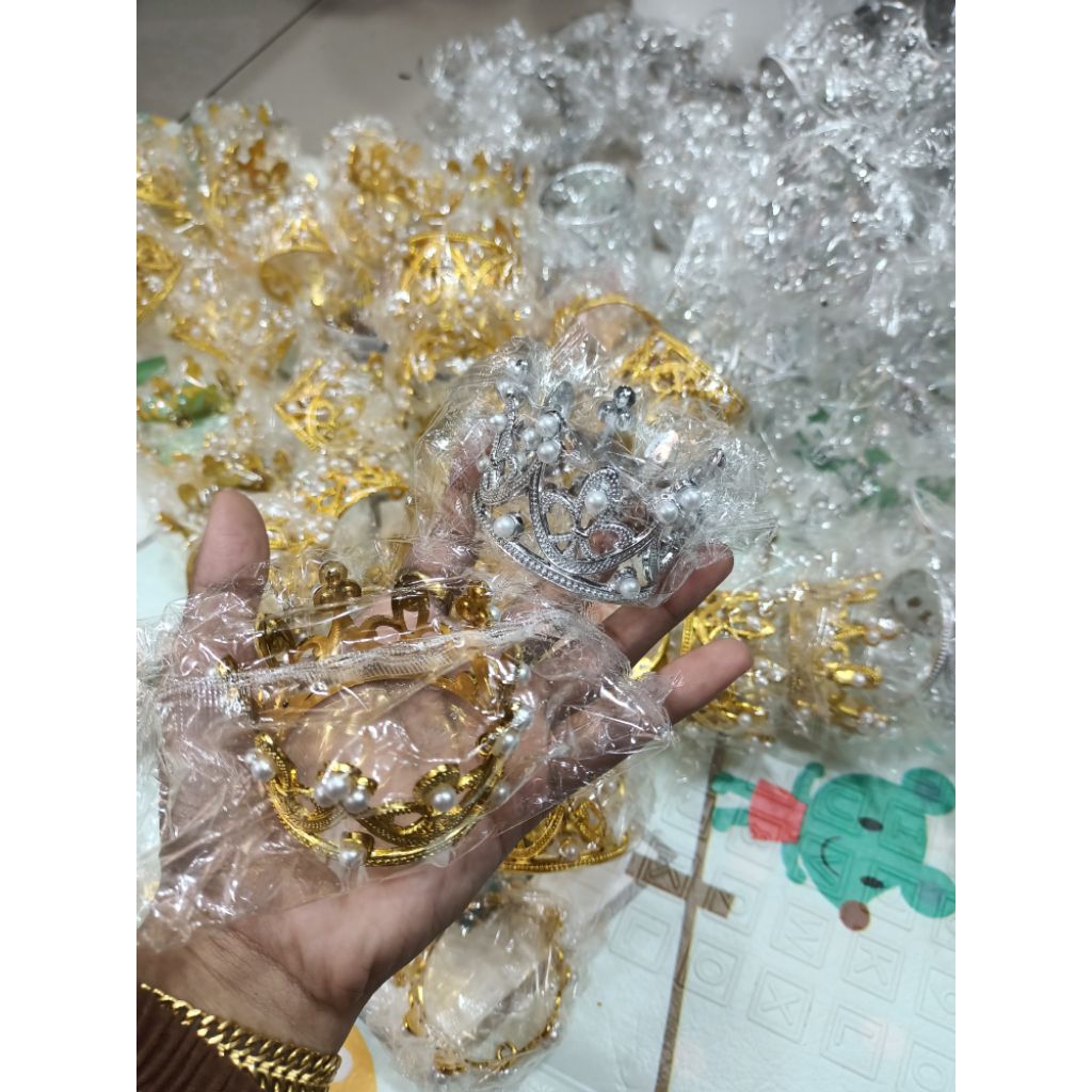 mahkota bunga/mahkota topper kue/hiasan kue/hiasan buket