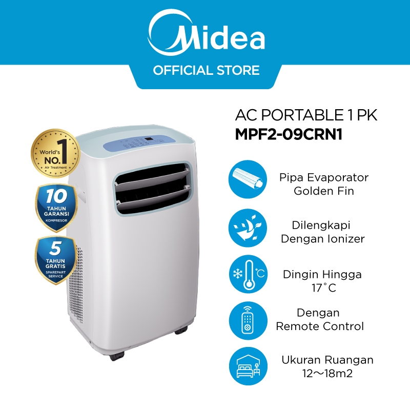 Midea MPF09CRN AC Portable 1 PK - Pengatur Suhu Rumah Tangga