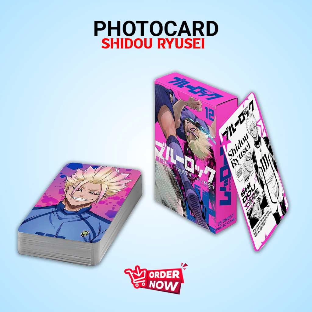 PHOTOCARD SET SHIDOU RYUSEI ANIME BLUE LOCK PREMIUM FREE BOX