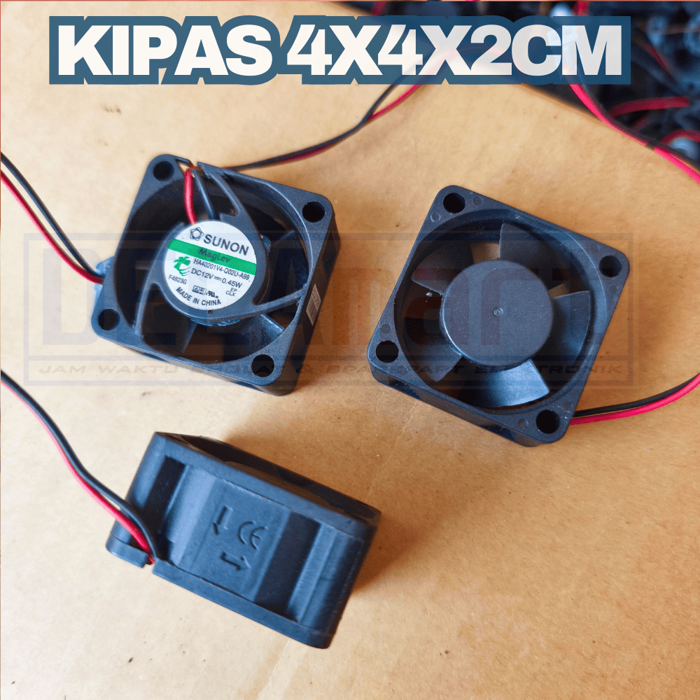 Kipas Cooling Fan 12v 4 x4 Cm TIDAK HIGH SPEED