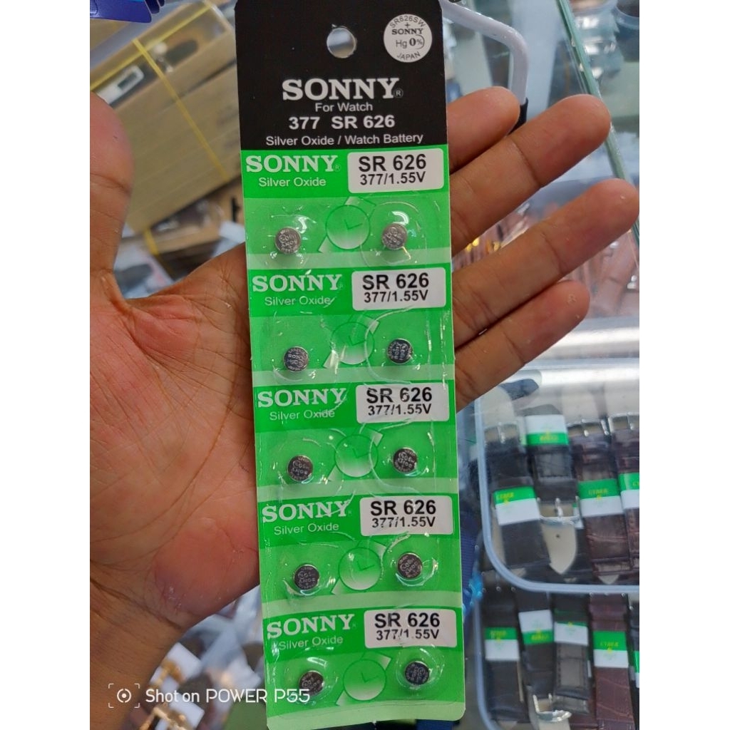 Baterai 626/SR626SW/377 SONY Kualitas premium HARGA 1LEMBAR ISI 10PCS