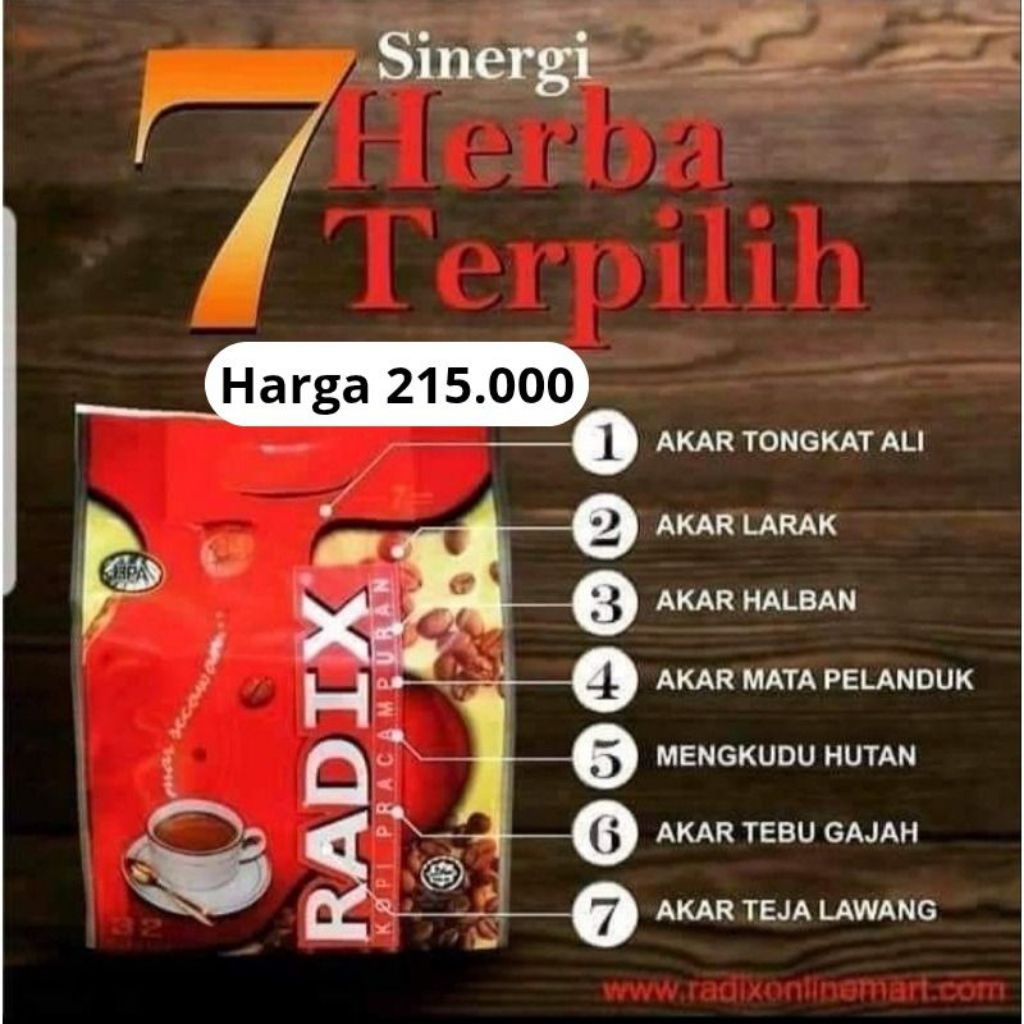 Kopi Radix HPA Malaysia 100% original