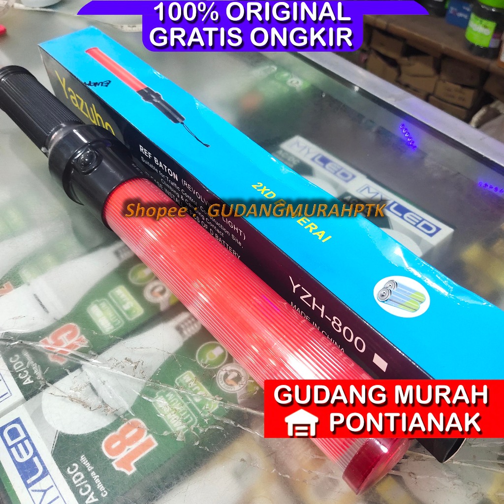 Senter Parkir Sign Lampu park polisi satpam tanda hazard untuk mengatur lalu lintas YAZUHO YZH 800