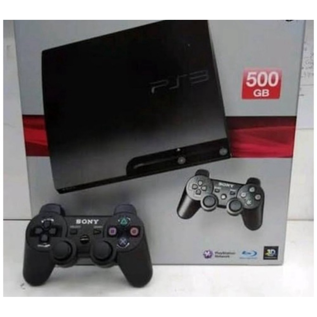 PlayStation 3 PS3 Slim Anti YLOD CECH-2500B 500GB Full Game Versi Original