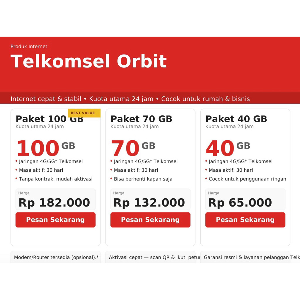 Paket Orbit Telkomsel