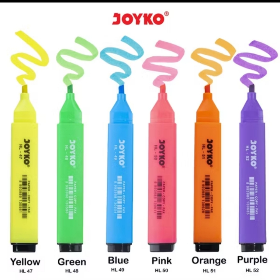 

Highlighter Joyko Penanda Berwarna Kertas Stabilo