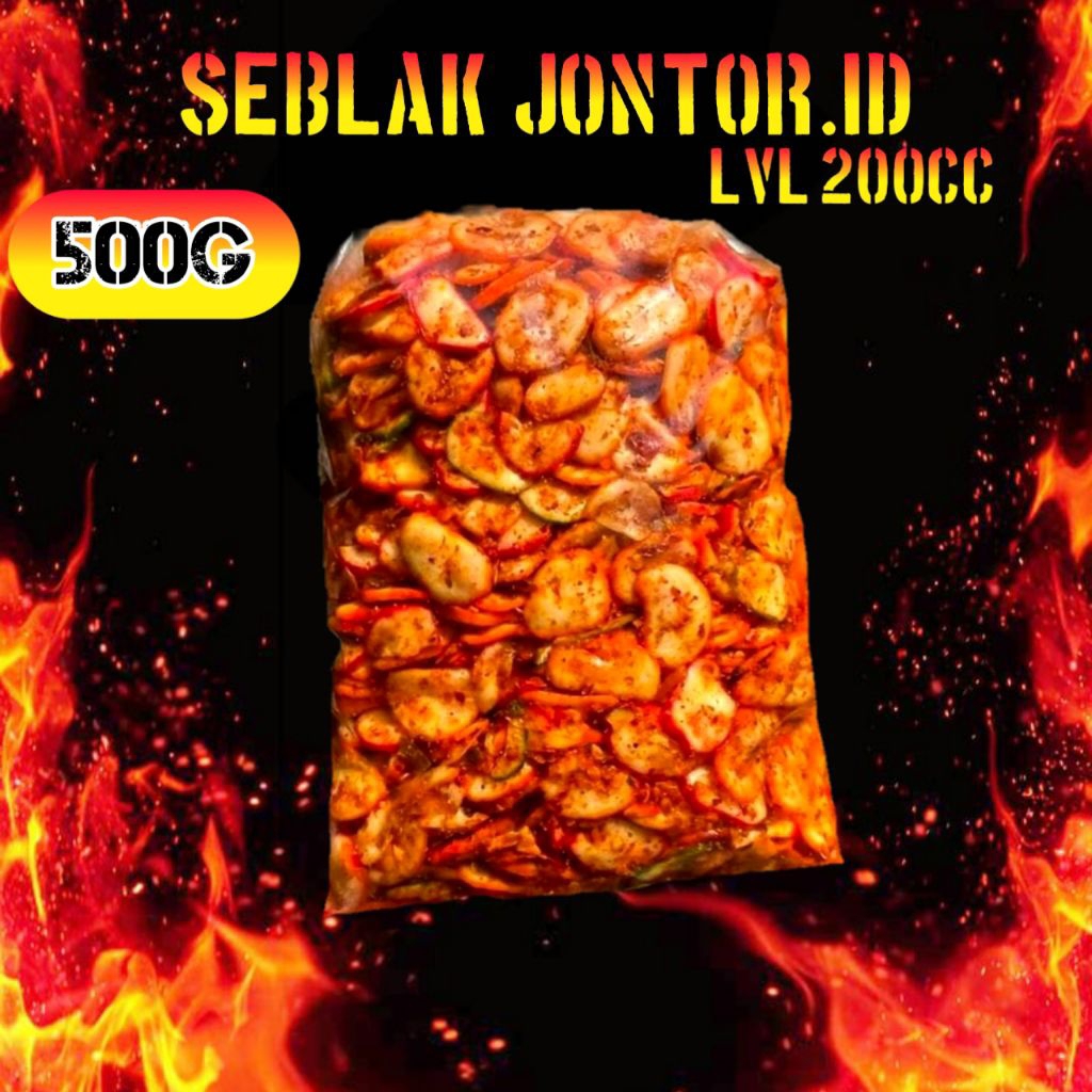 

kerupuk seblak cikruh rasa bawang pedas gurih renyah kerupuk viral lvl 200cc varian 500g kerupuk seblak