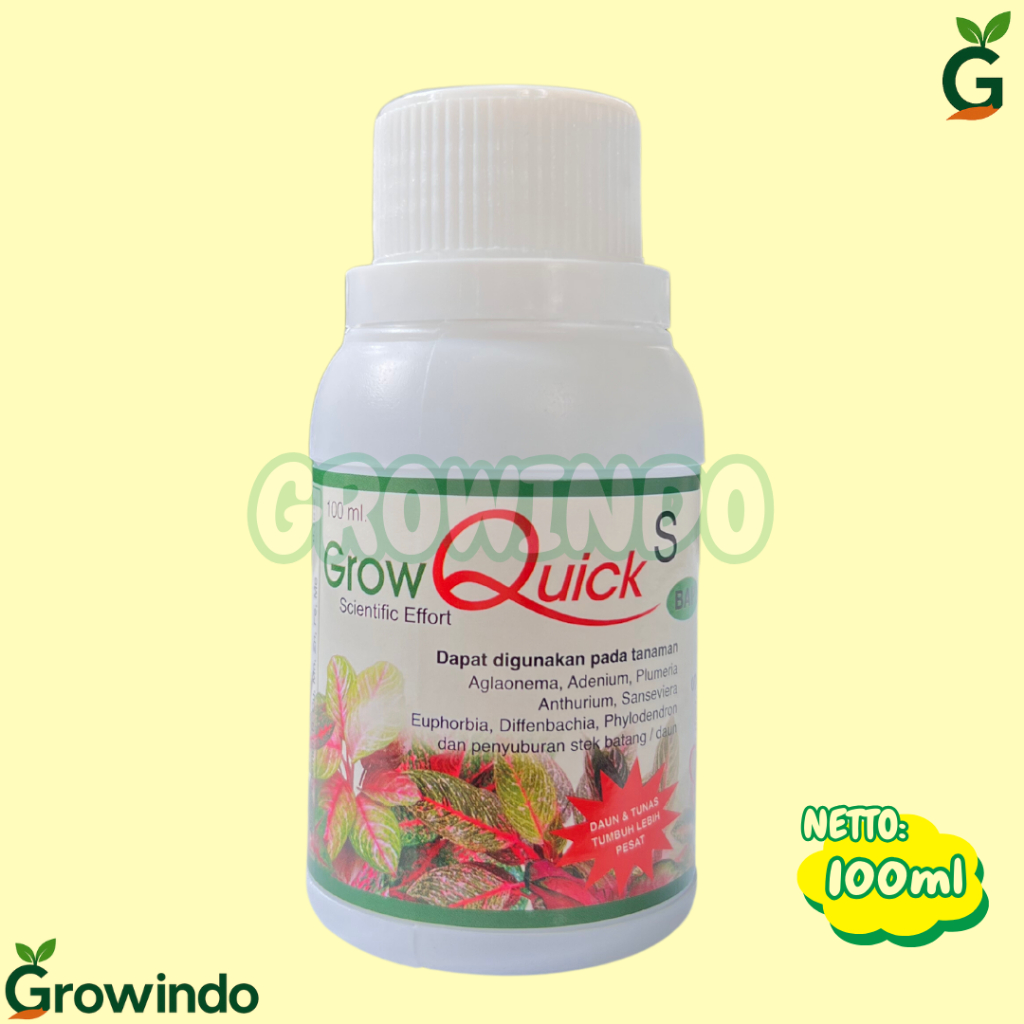 GROW QUICK DAUN & TUNAS 100ml Pupuk Perangsang Daun Lebat & Tunas Baru