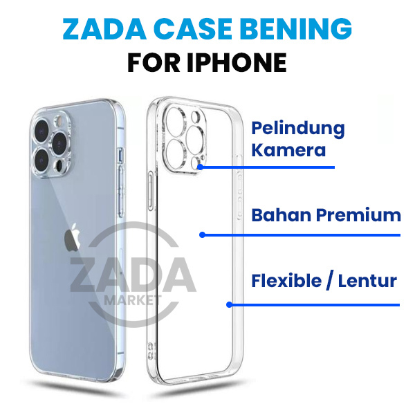 ZADA Case IPHONE 8 Softcase Airbag Warna Bening Transparan Soft Full Clear Polos Casing Kesing Keren