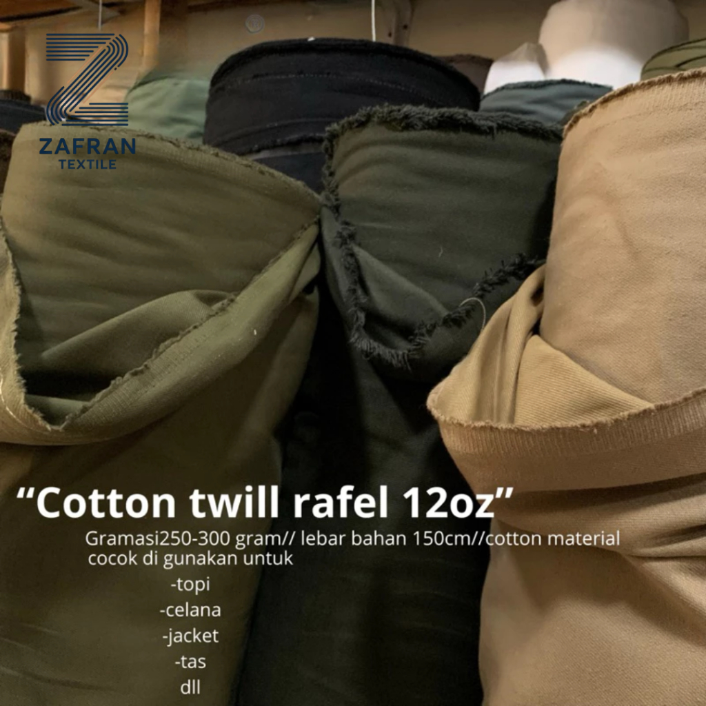 Katun Twill Rafel 12oz Premium quality - arahan Fashion sepatu,tas,topi,celana,cardigan Meteran