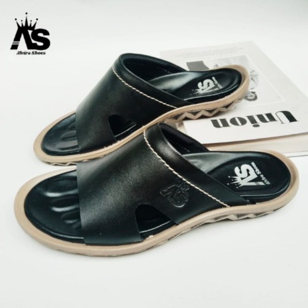 Sandal pria kulit Asli, Sandal santai Pria kulit Asli, Sandal Casual pria Kulit Sapi Asli, Sandal pr