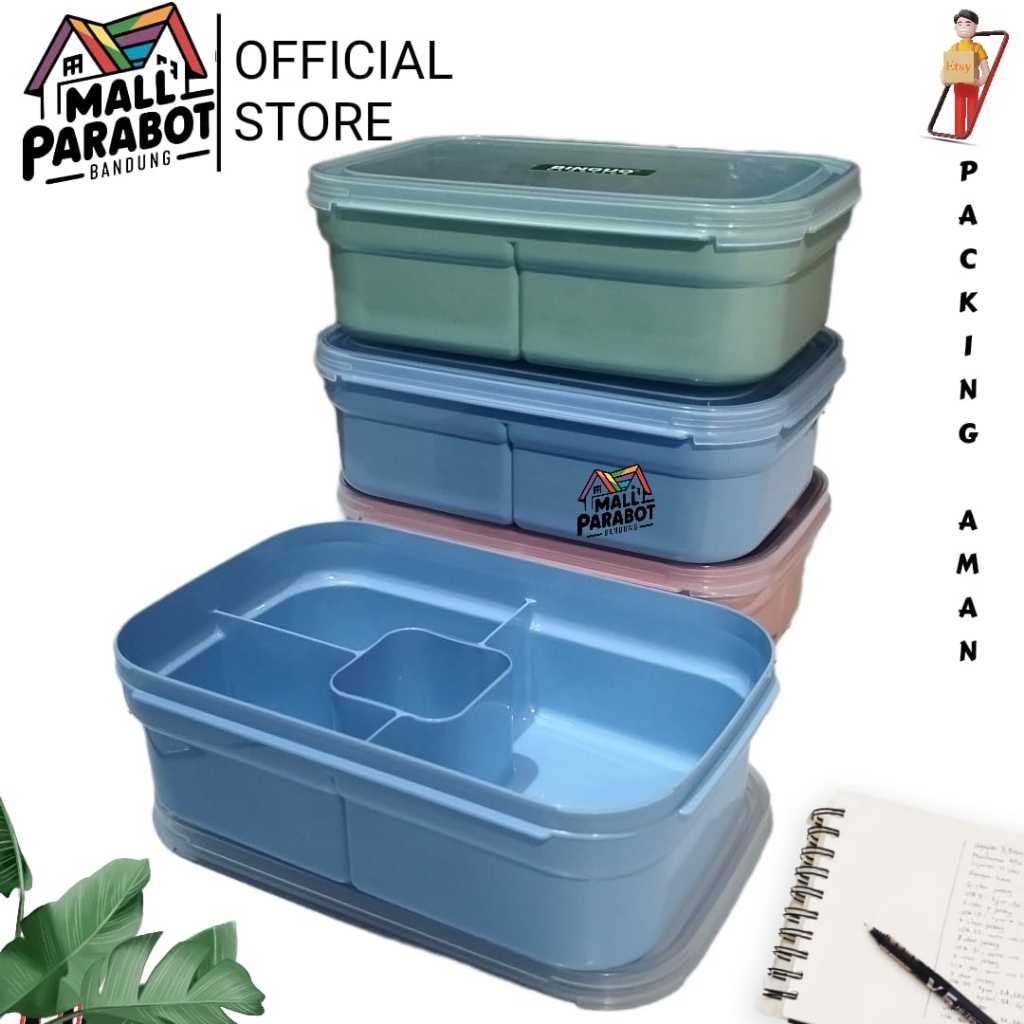 Lunch Box 4 Sekat Binguo Misting Plastik BPA Free