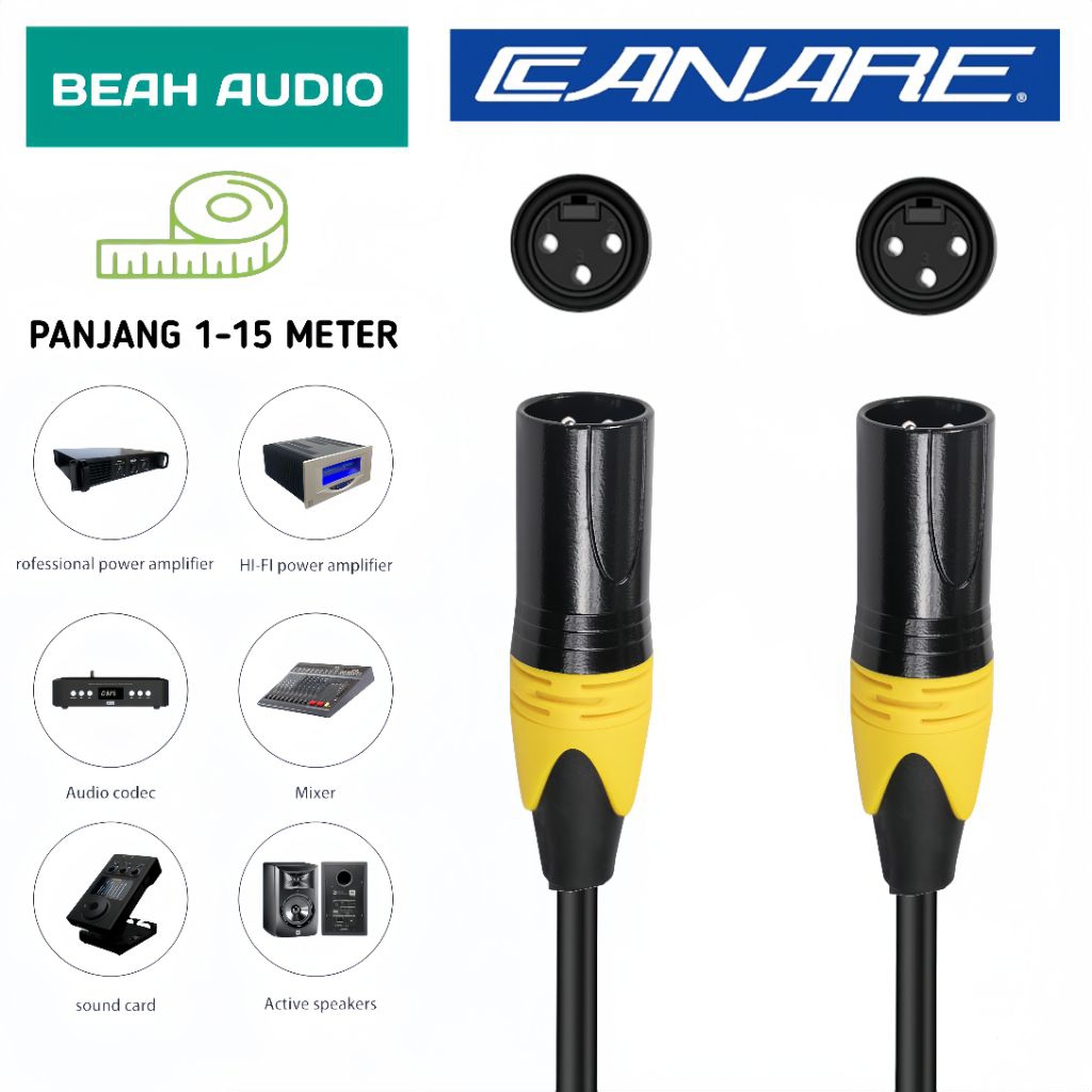 Kabel Jack Xlr Male To Xlr Male Kabel Jack Xlr Audio