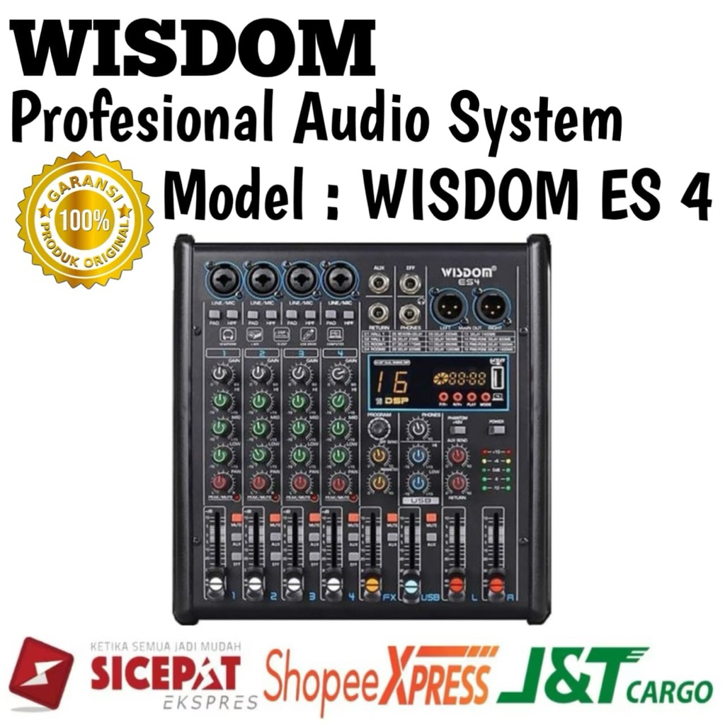 Mixer Wisdom Es4 Original Mixer Wisdom 4 Channel