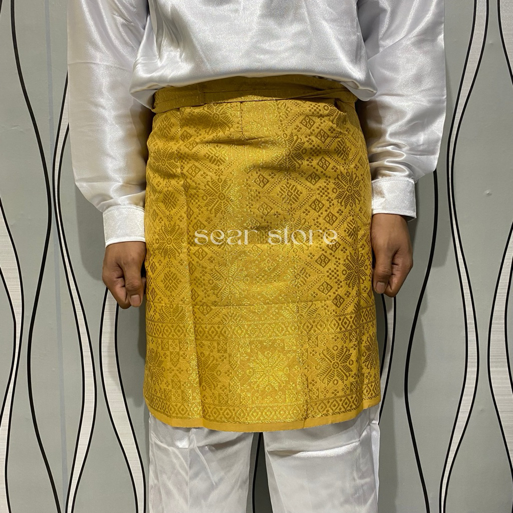 songket pria melayu/songket bapak/tumpak songket/kain samping melayu/songket Palembang/kain bapak/so