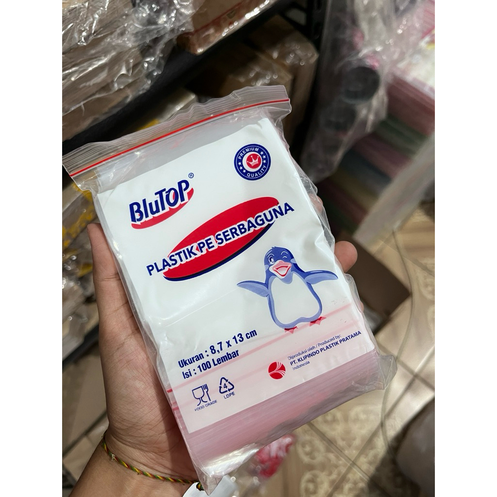 PLASTIK KLIP 8.7x13 | PLASTIK PE SERBAGUNA BLUTOP 8.7x13