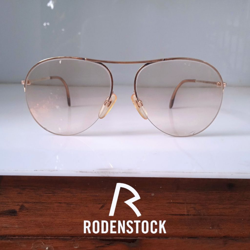 Kacamata vintage aviator  jadul retro second original Rodenstock Lady R 807 gold plate