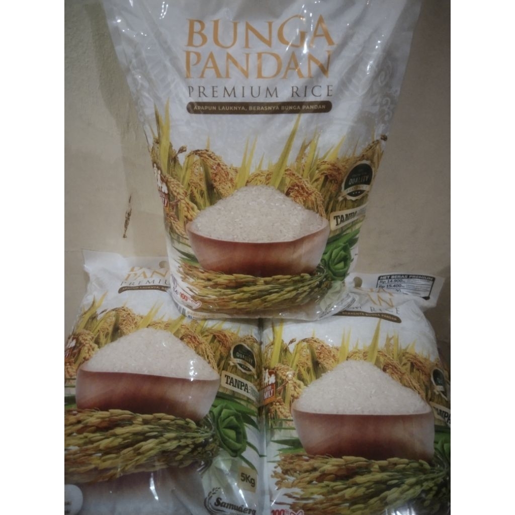 

Beras Bunga Pandan Premium Putih 5 Kg Pulen Putih Bersih Murah
