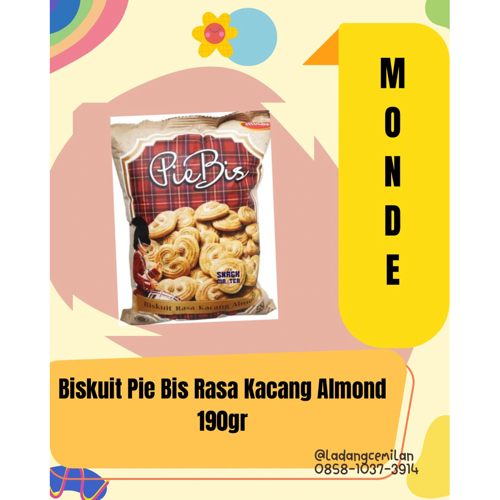 

Biskuit Monde Pie Bis Rasa Kacang Almond 190gr