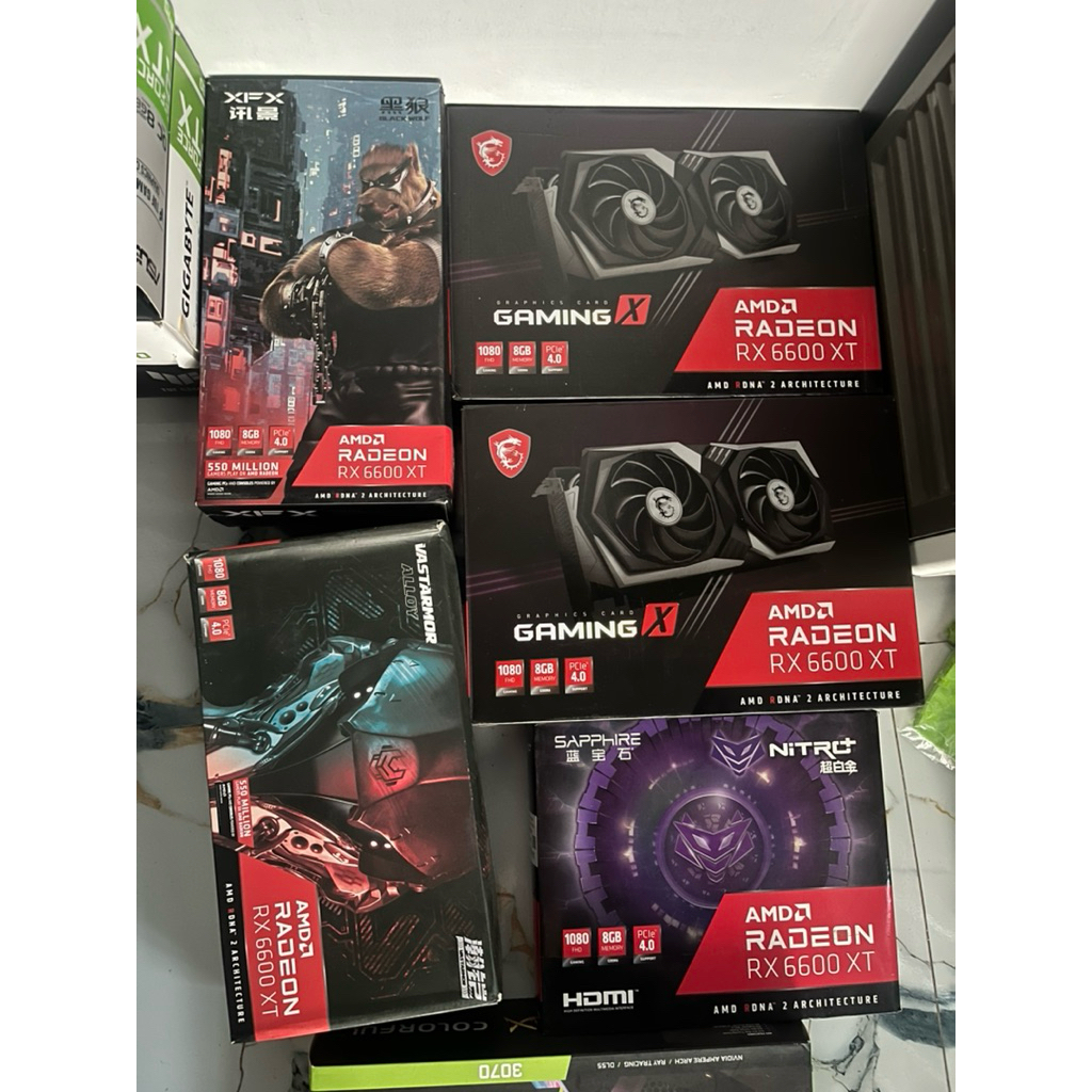 RX 6600XT 5 unit & RTX 3070 1 unit