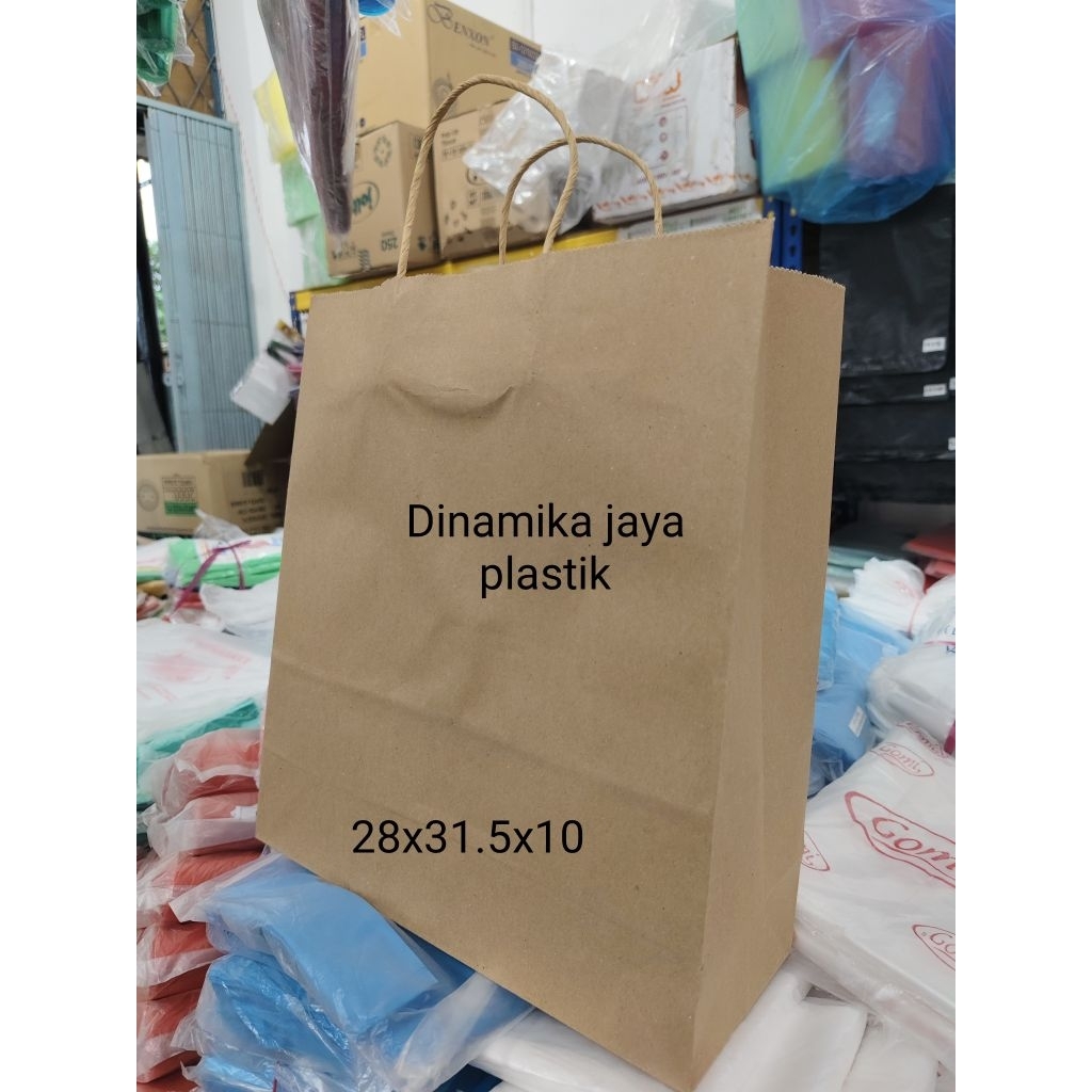 

Paper bag coklat / tas kertas 28x31.5x10cm