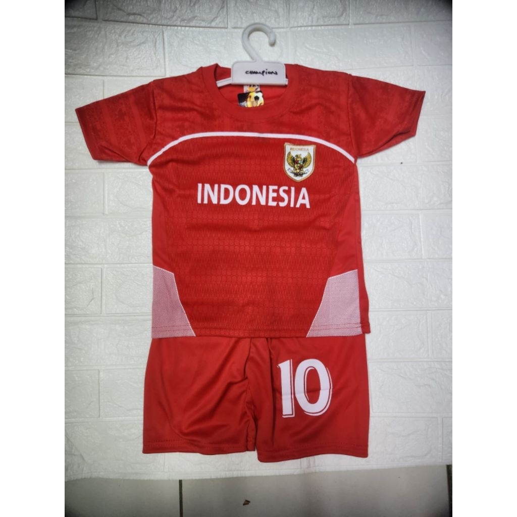 setelan bola timnas anak indonesia baju jersey futsal olahraga