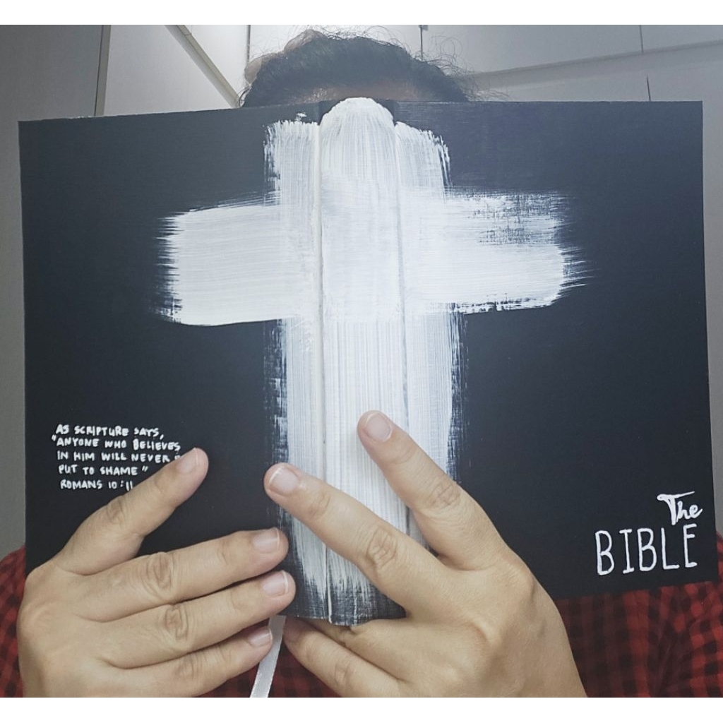 Alkitab Hard Cover Acrylic Painting