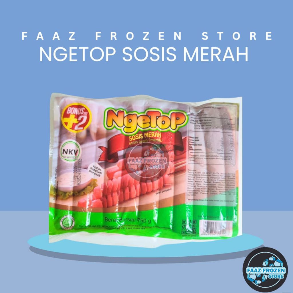 Ngetop sosis ayam merah 750gr