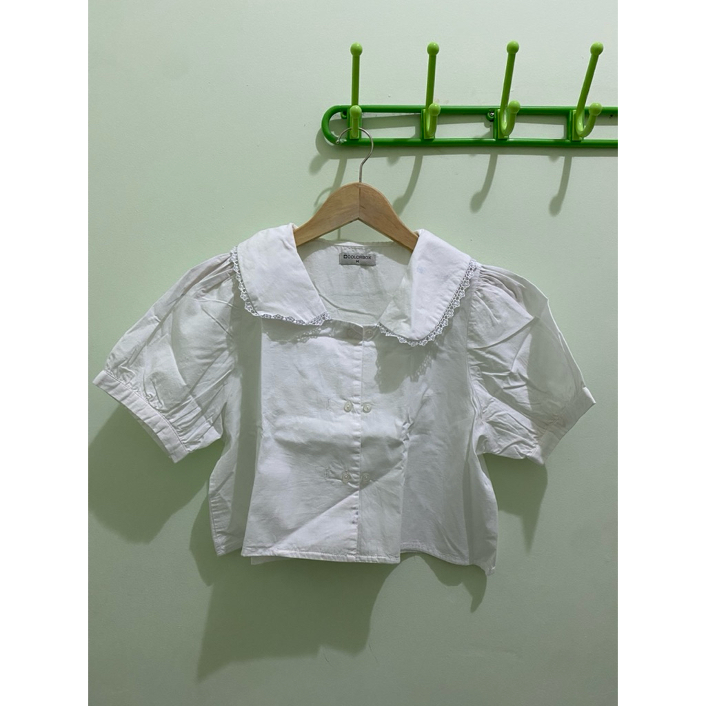 preloved kemeja crop colorbox like new