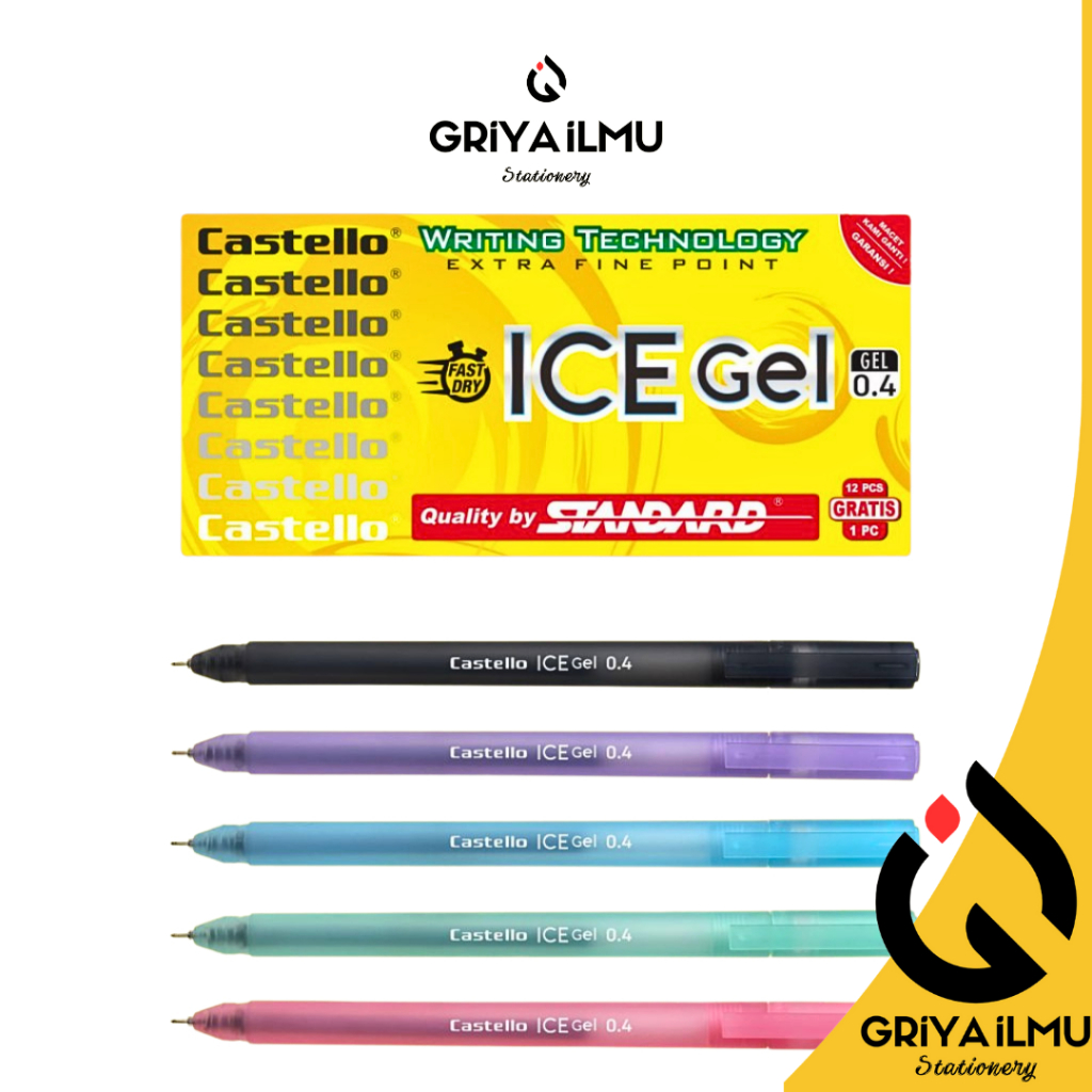 

Bolpoin Gel STANDARD ICE GEL Castello 0.4mm Black Ink (024156)