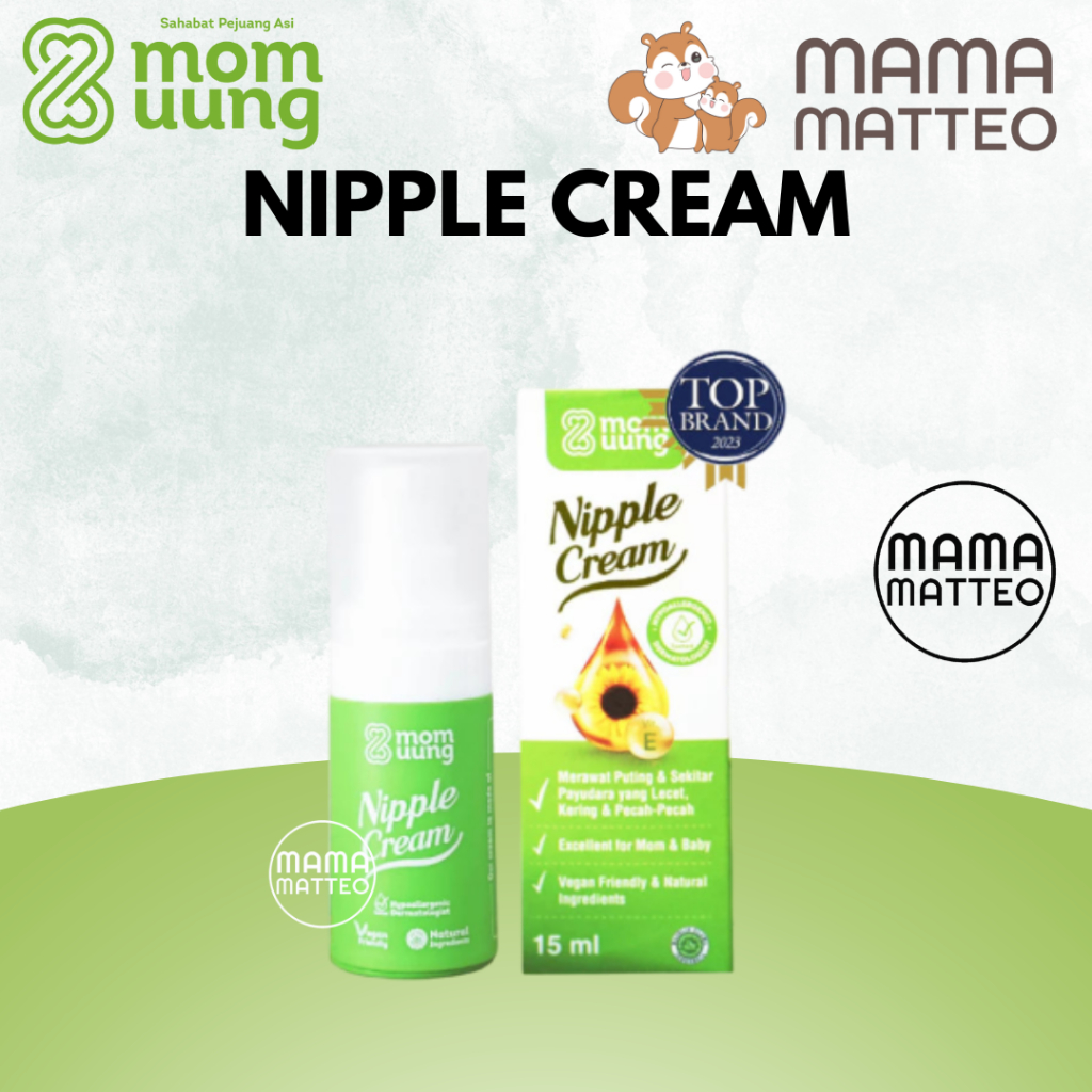 MOM UUNG Nipple Cream 15ml / Krim Puting Salep Lecet Ibu Menyusui / MOM UUNG BANDUNG