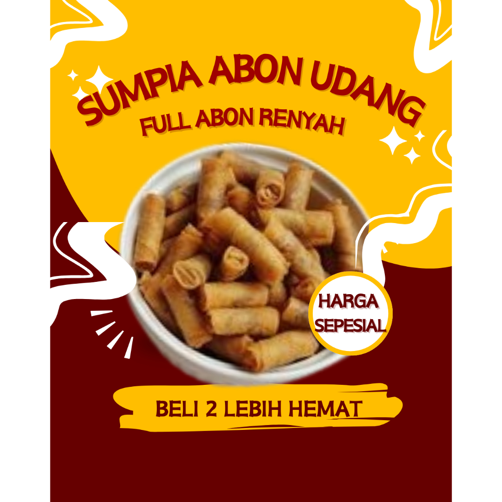 

( Camilan id ) 1 kg SUMPIA ABON UDANG ISTIMEWA SUMPIA UDANG FULL ABONNYA sumpia murah premium camilan kiloan murah