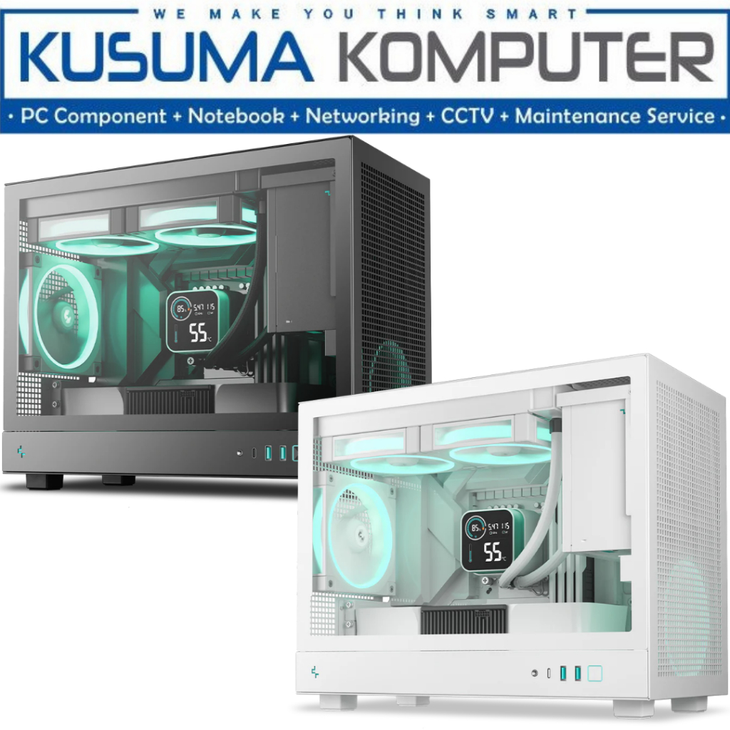 Deepcool CH160 PLUS Black White Micro ATX Casing PC