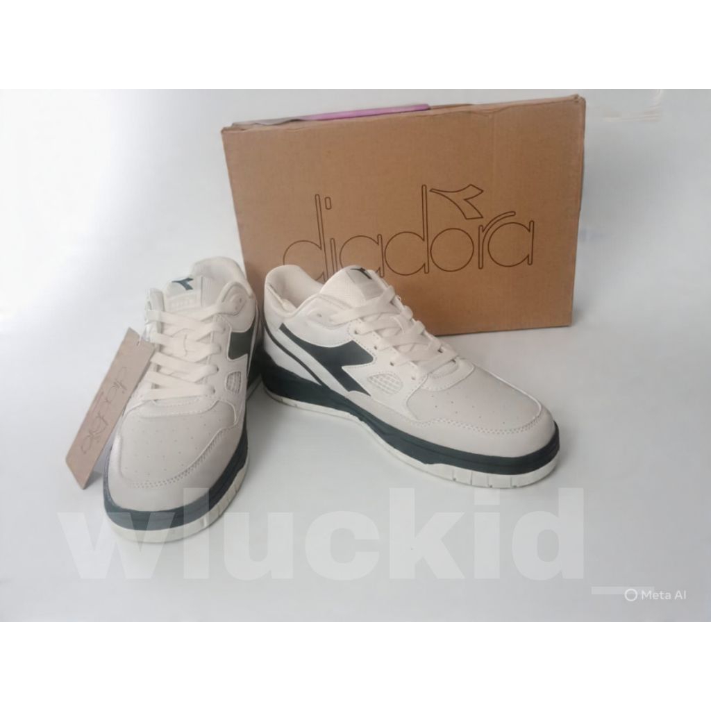 Sepatu Diadora Nelo Sneakers Beige Black Size 40 // Sepatu Pria Wanita Casual Original
