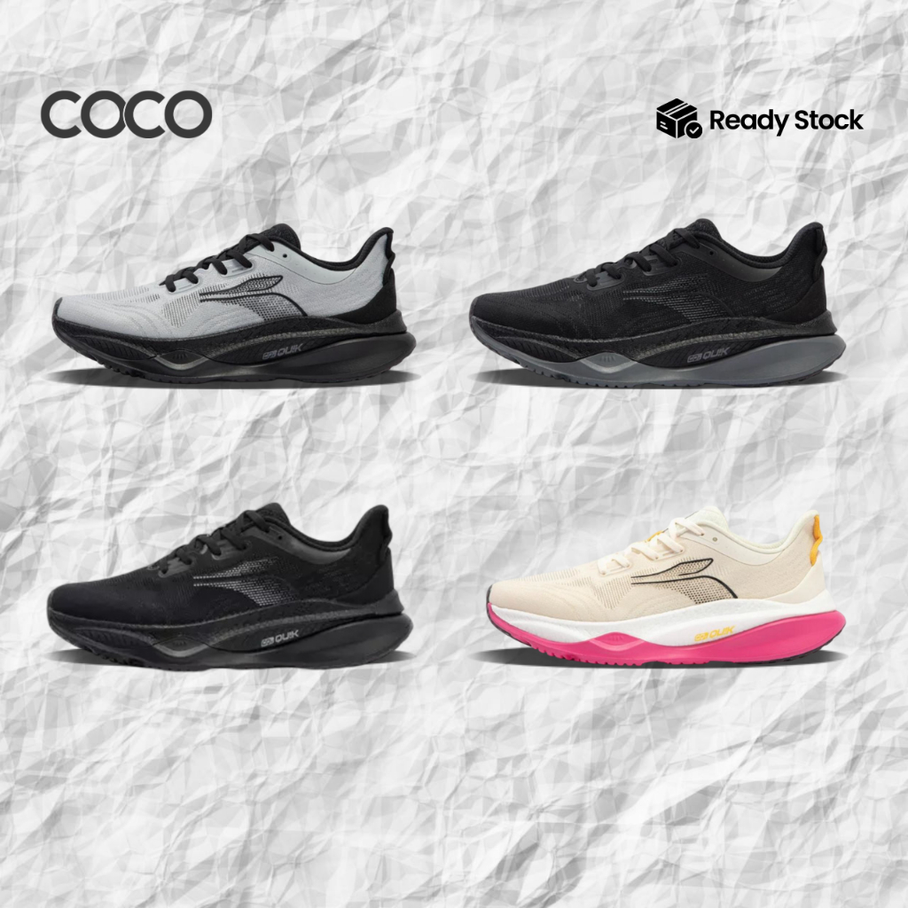 Sepatu Running 361 Degrees Blazing Flame 4 abu-abu hitam -  All Colourway