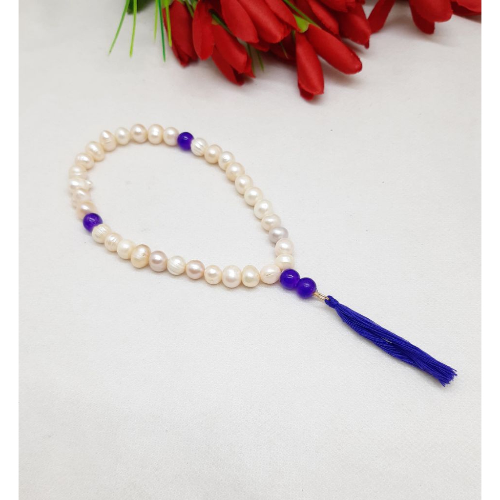 PROMO Tasbih mutiara 33 butir bersertifikat asli