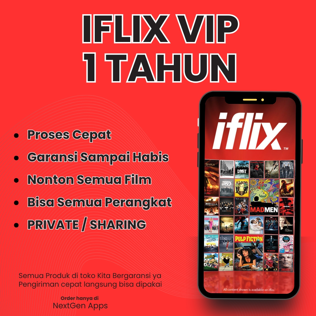 Iflix ivlik VIP 1 Tahun Bergaransi