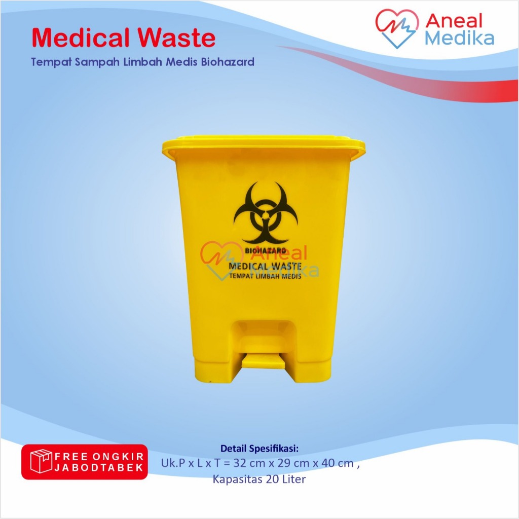 Tempat Sampah Injak 20 Liter - Kotak Sampah Medis
