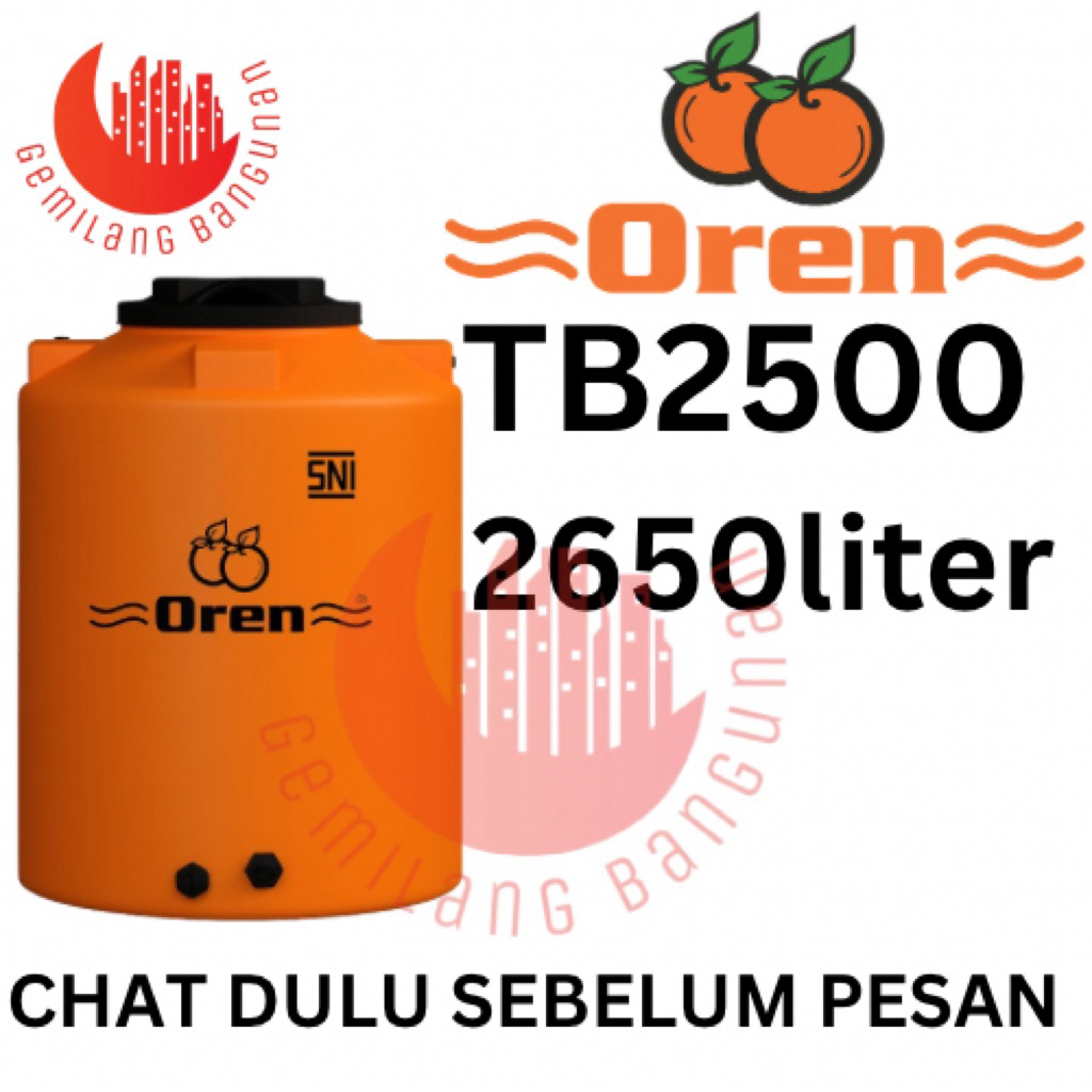 Tangki Air OREN  / Toren Air OREN TB 2500 (  2650 Liter )