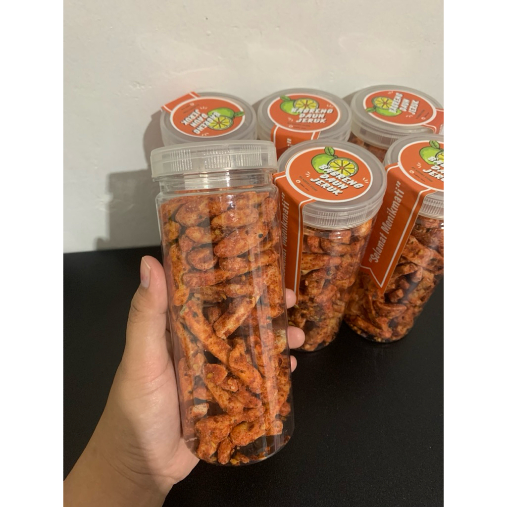 

Basreng Pedas Daun Jeruk Botol 60gram